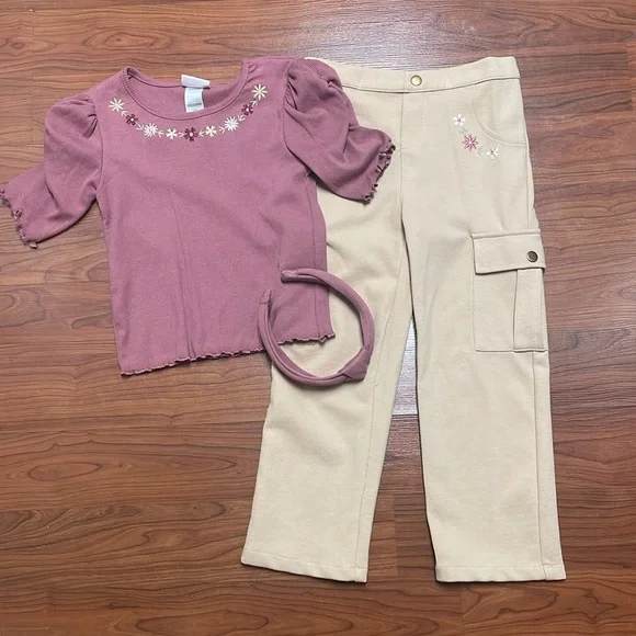 Little Lass girls cute outfit Set with Headband size 6X - Picture 9 of 9